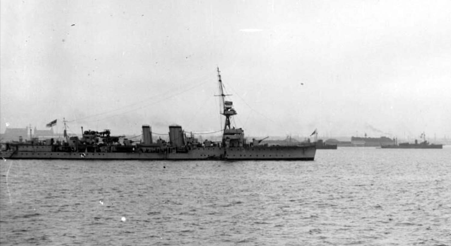 HMS Cassandra in Liepaja, Latvia, December 1918