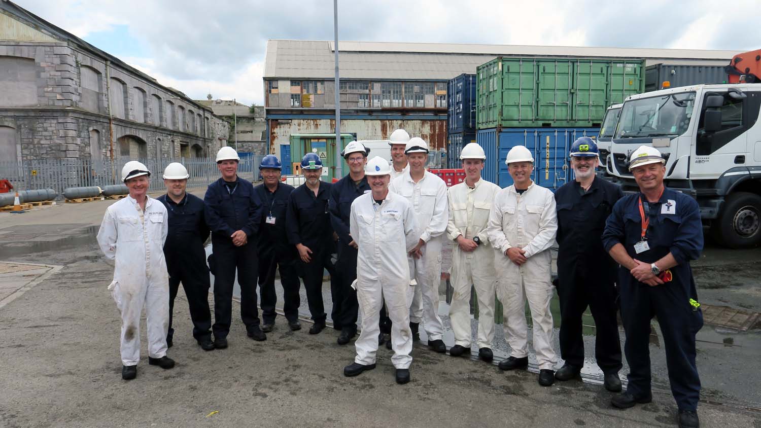 The Reserve Action Salvage Team (RAST) pose for a group shot