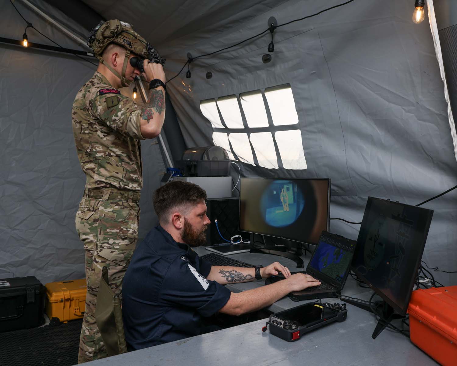 The Royal Navy joined industry experts and defence specialists to prove its ability to use autonomous and uncrewed technology to boost Digital and Information Warfare. Picture: LPhot Barry Swainsbury