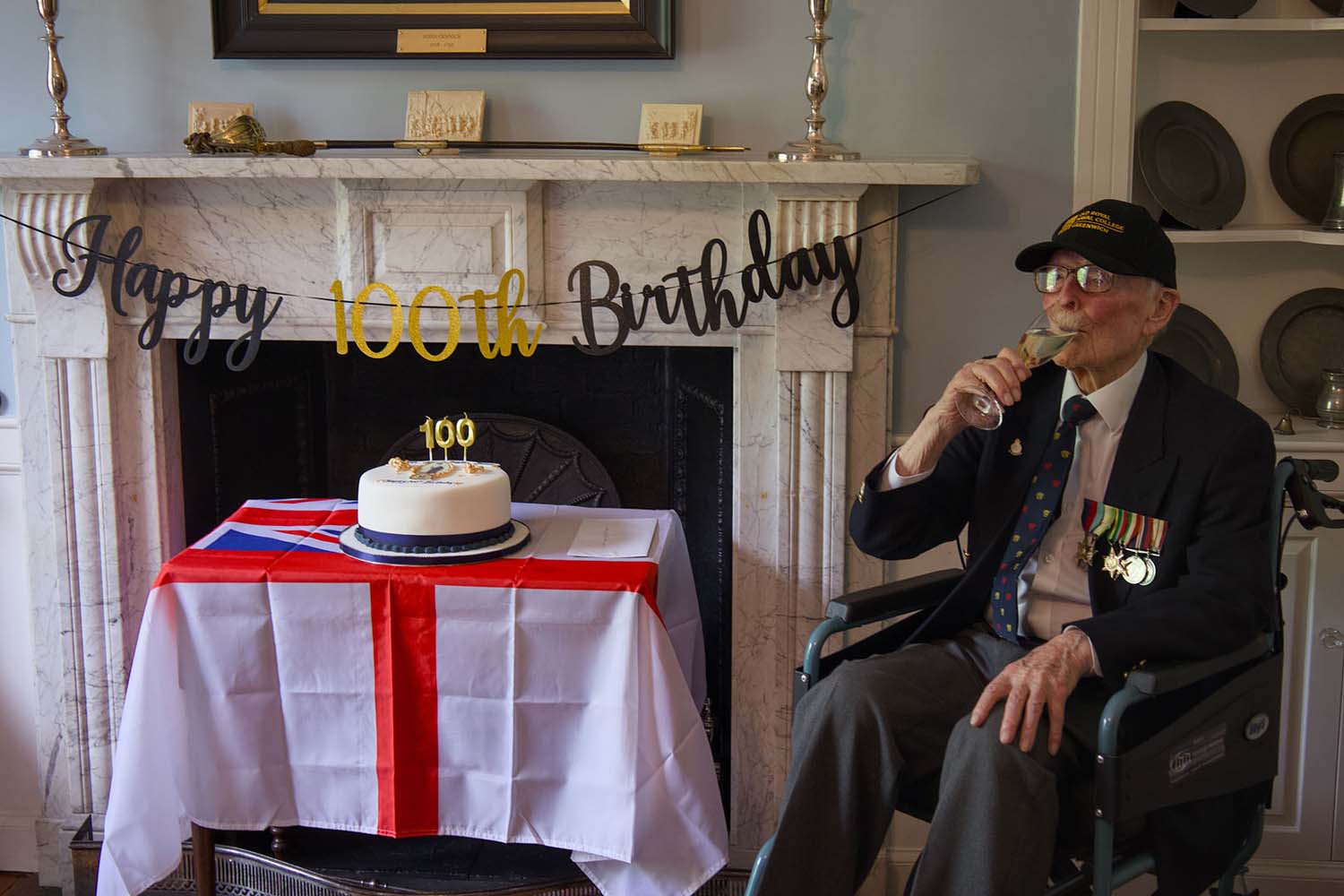 Navy D-Day veteran George honoured in his home village on his 100th birthday