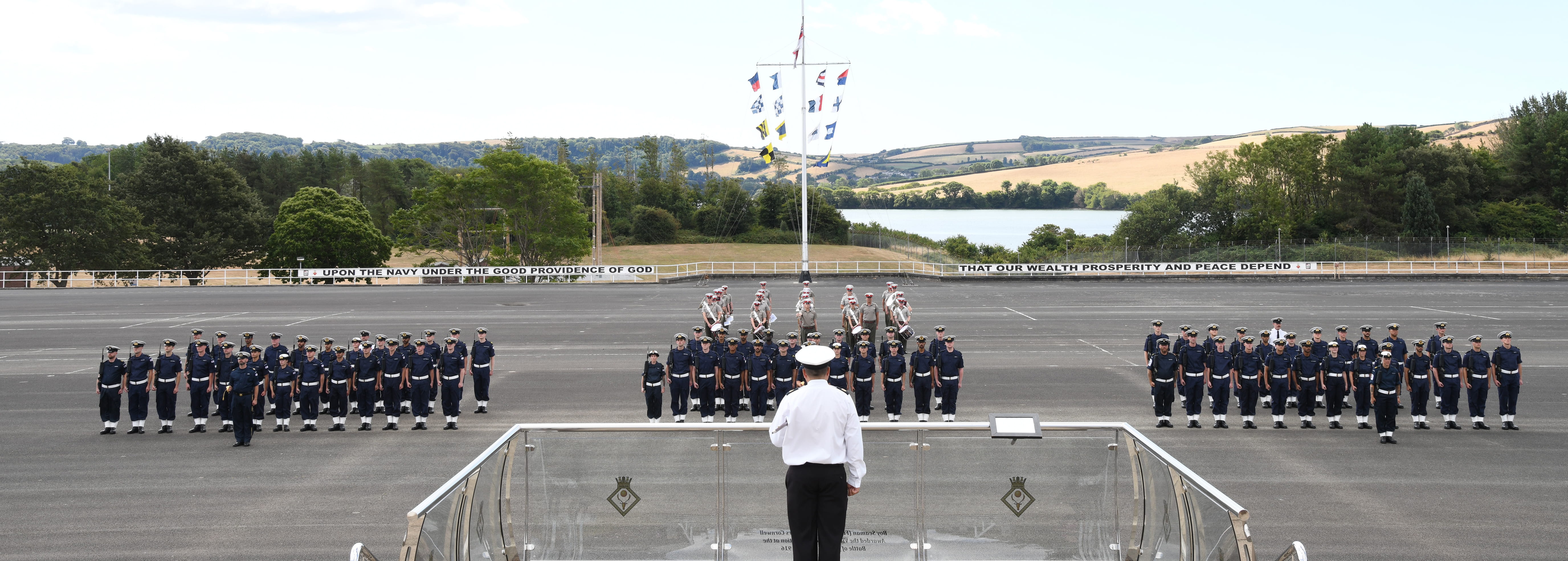 The first officer cohort have completed their 10-week Initial Naval Training course alongside ratings at HMS Raleigh  