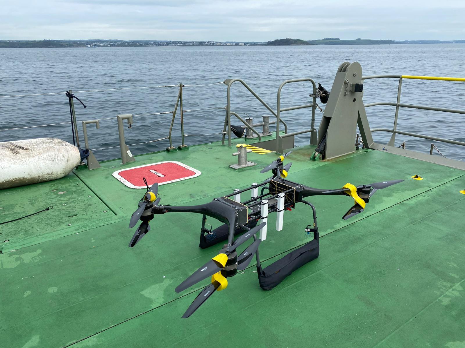 The Minerva T-80 drone has been tested by the Royal Navy for use in man overboard rescues 