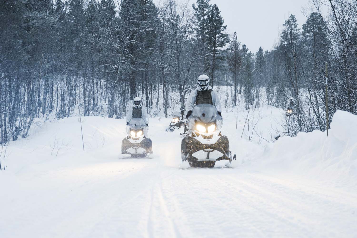Snowmobiles operating in the arctic