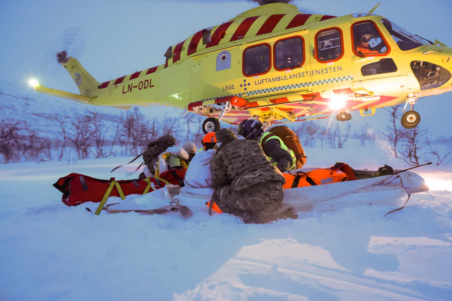 Avalanche training in Norway