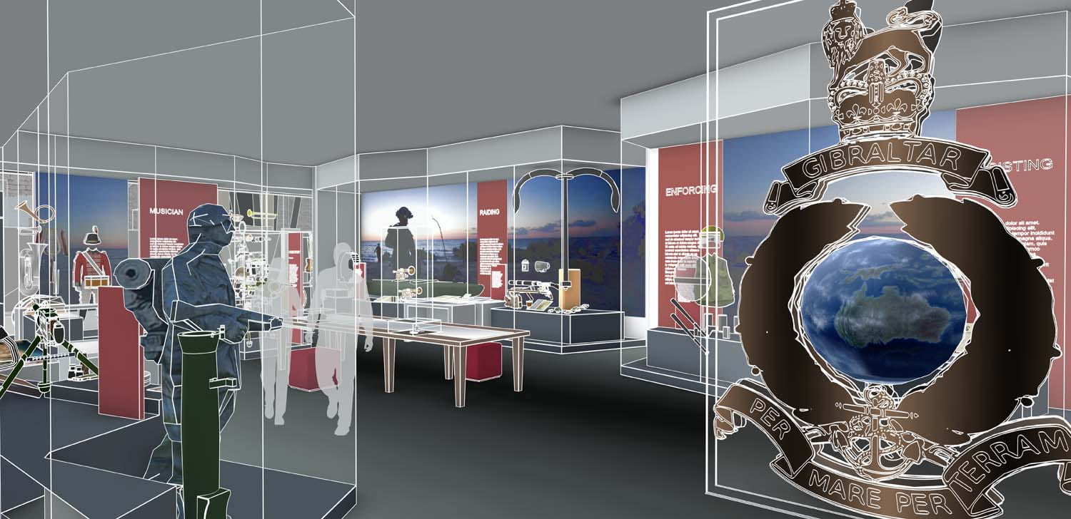Mock up of the Royal Marines museum