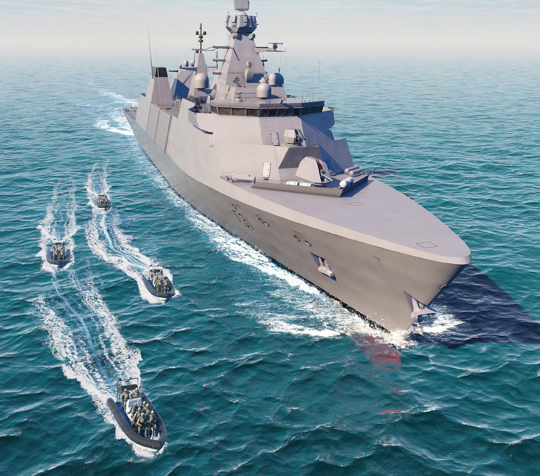 Artist's impression of HMS Venturer at sea