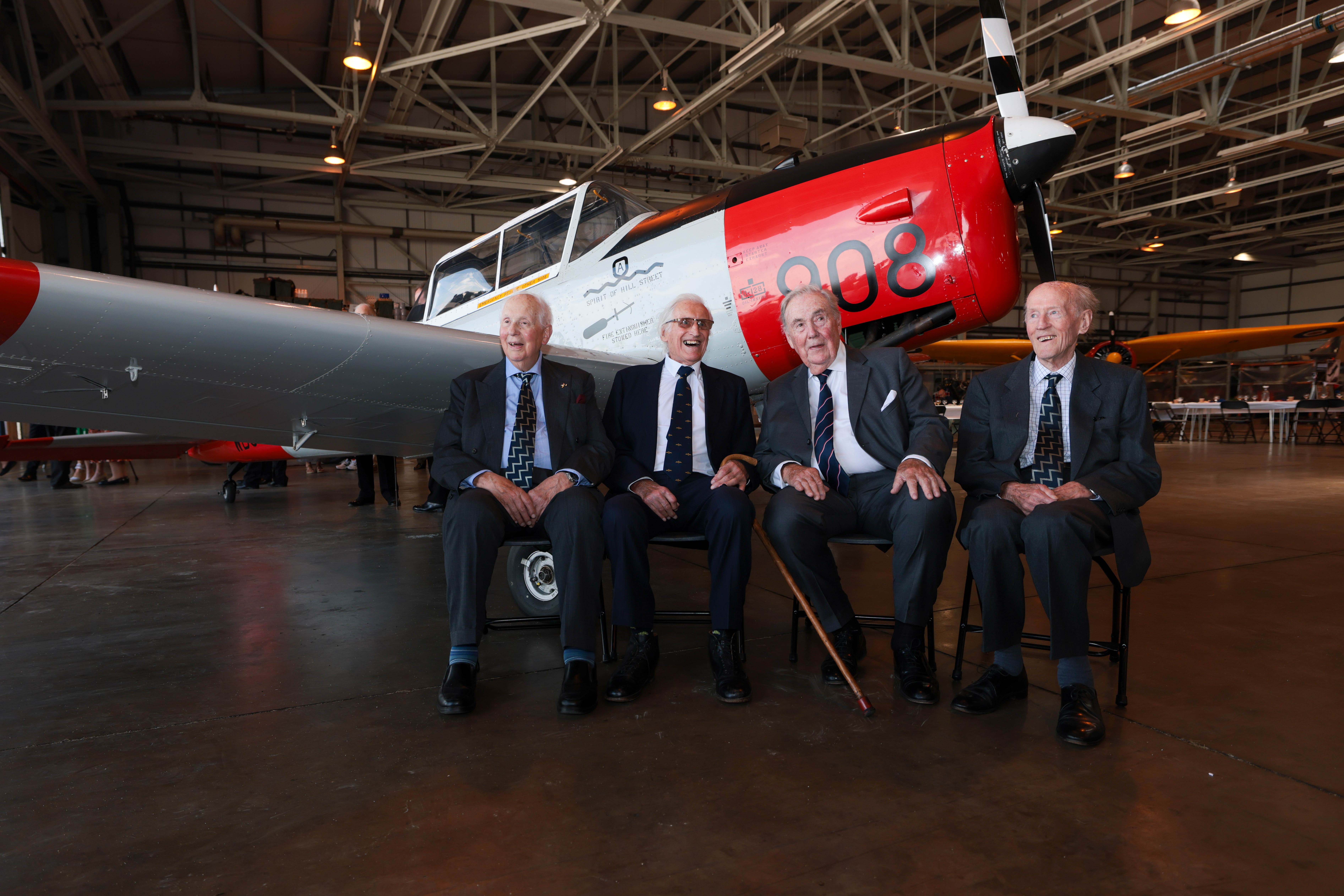 RNVR(A) Veterans from left to right: Peter Rainbird, David Edwards, Michael Bonham Cozens and Simon Bolitho