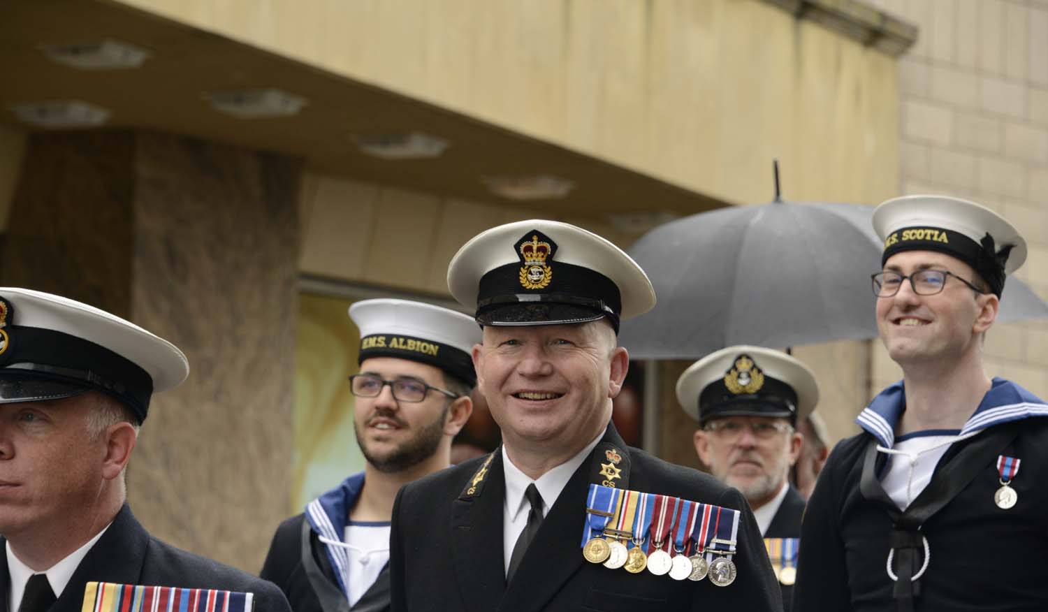 Royal Navy Reservists parade through Dunfermline to mark milestone