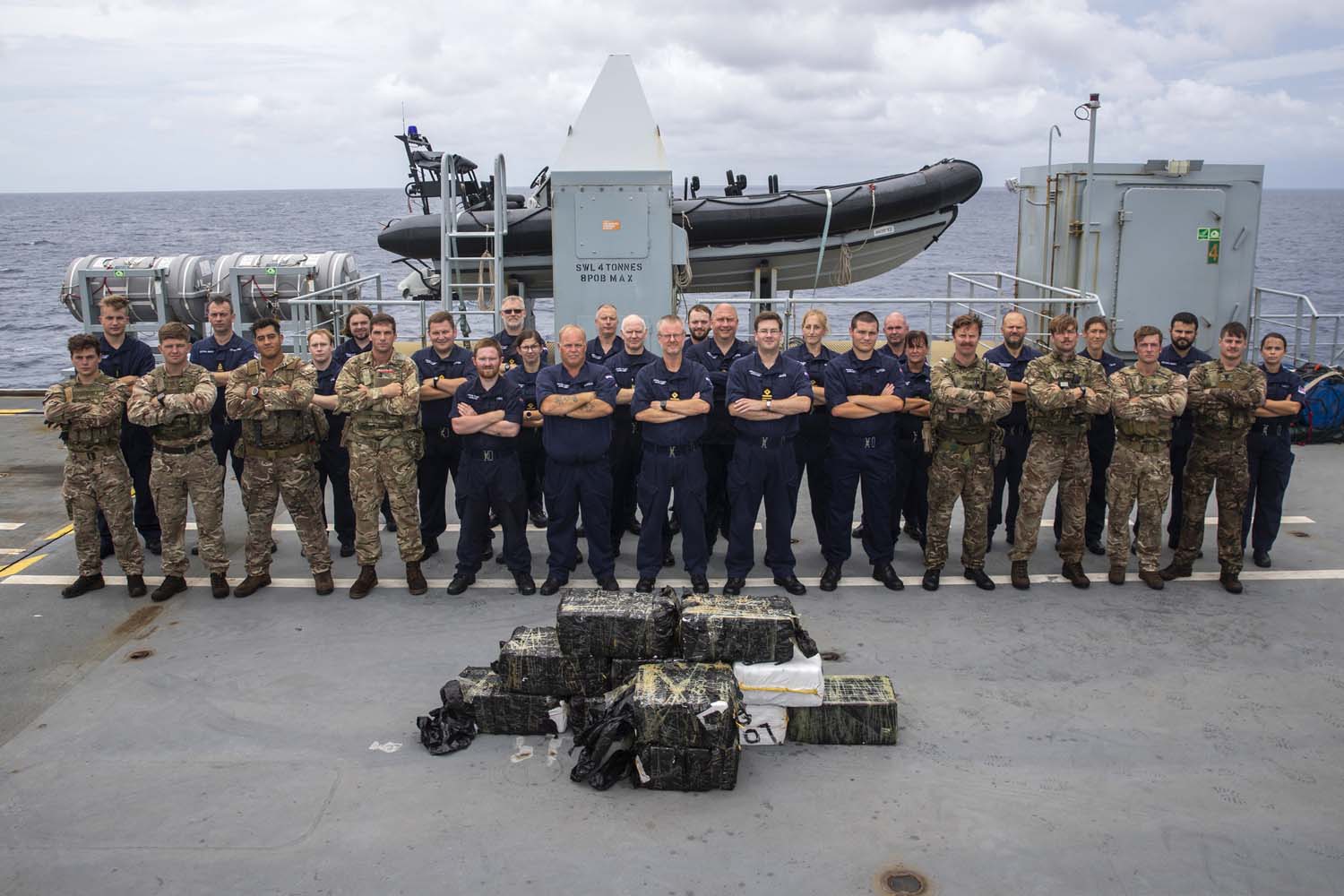 The team on board RFA Argus following the successful operation