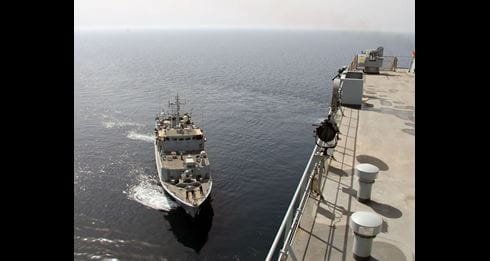Lyme Bay takes over as minehunters' 'mother ship' in Gulf