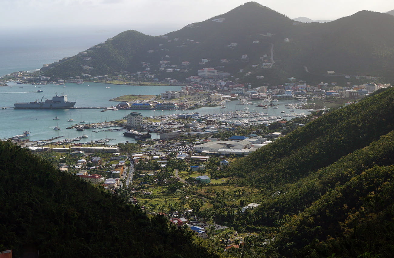 180116 RFA Mounts Bay returns to the British Virgin Islands