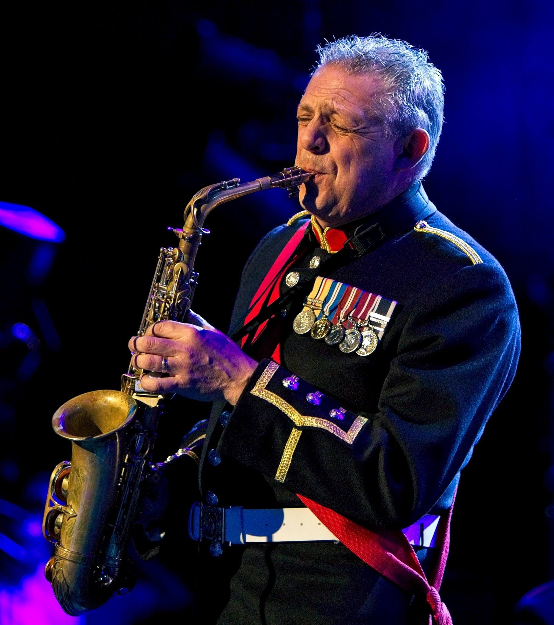Royal Marines musician brings birthday cheer