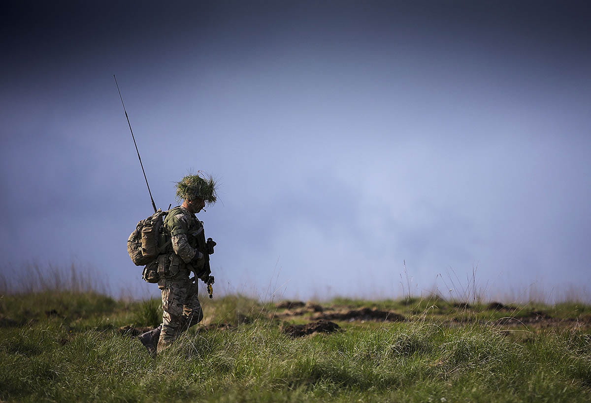 Delta Company, 40 Commando, and Fox Company, USMC, fight through wooded areas to secure three objectives
