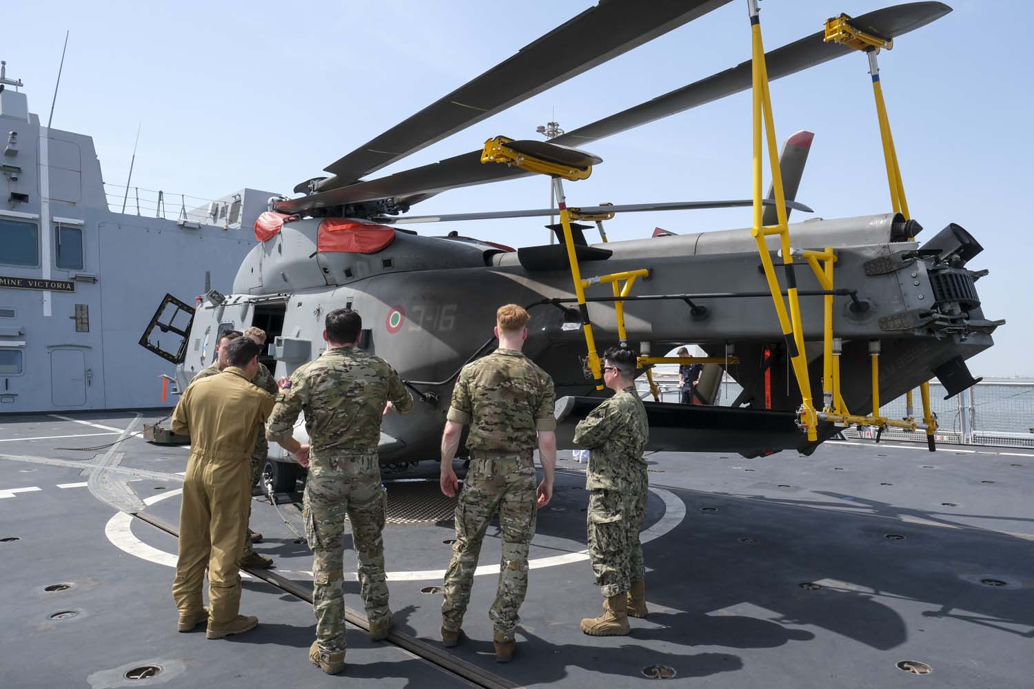 Sailors and Royal Marines based in Bahrain shared board and search skills with a range of nations. Picture: Lt McFeely