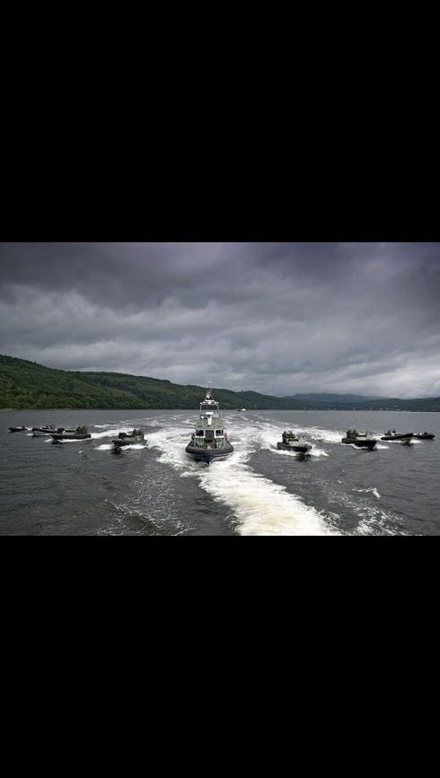 Royal Marines' show of strength on the Clyde