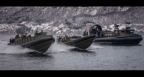 539 Assault Squadron Royal Marines prepare for cold weather training in Norway