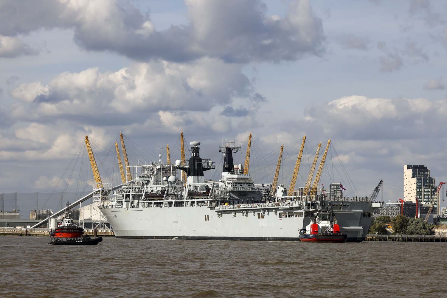 HMS Albion is making a rare visit to London