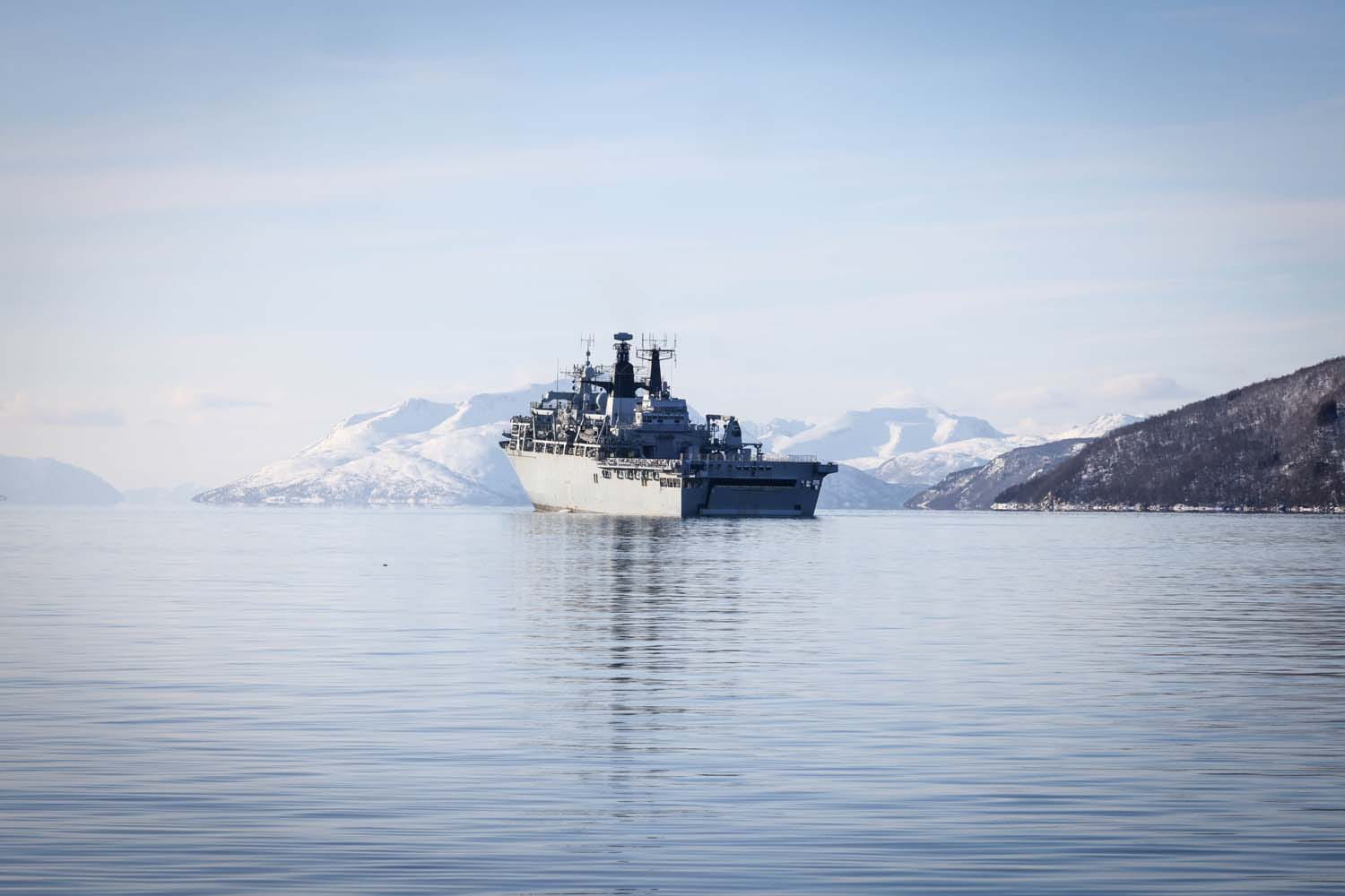 HMS Albion has been taking part in Joint Viking in Norway. Picture: LPhot Bill Spurr
