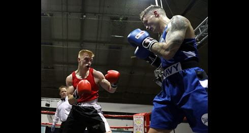 Royal Navy boxer takes tribute trophy