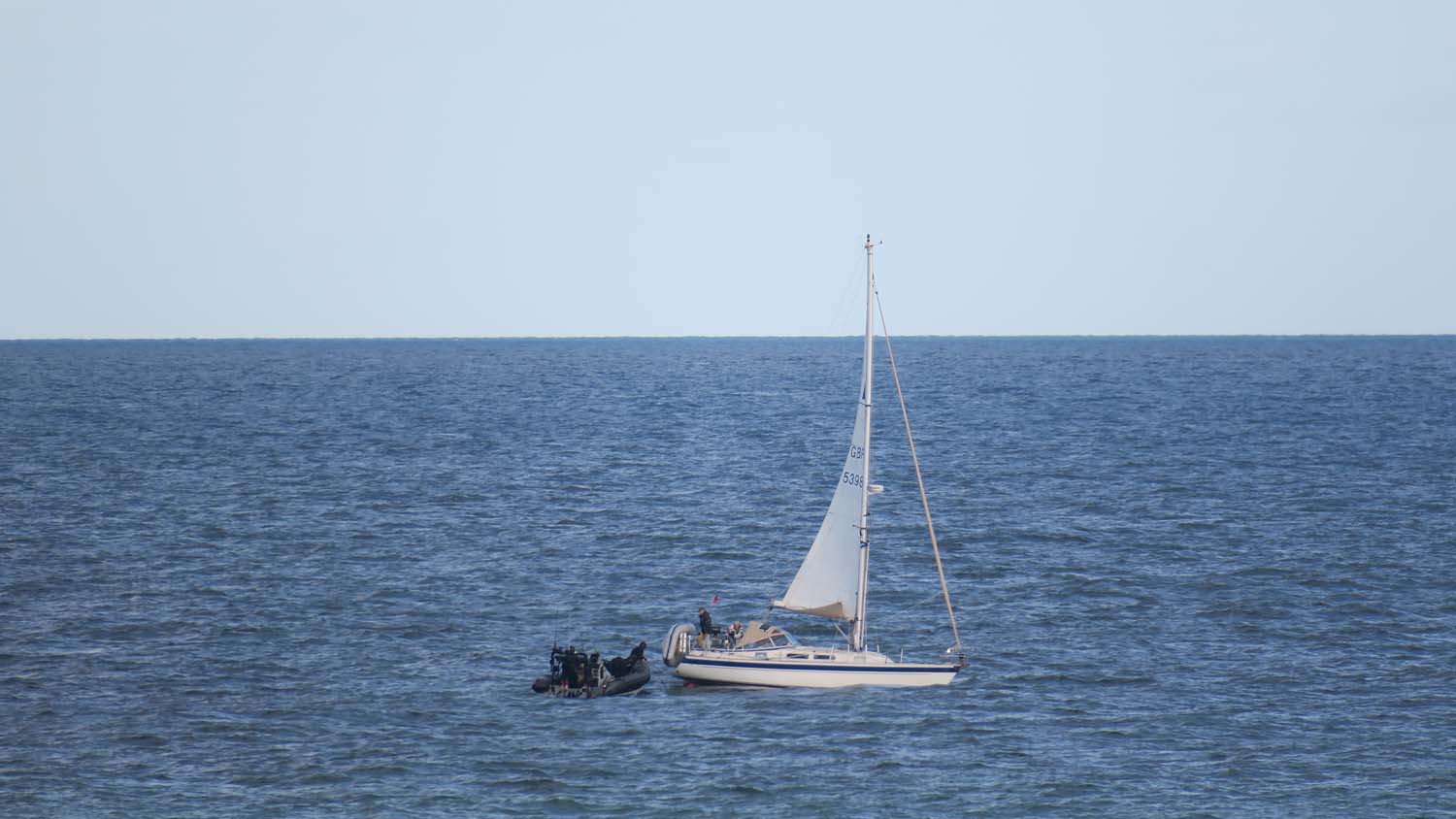 HMS Dragon comes to rescue of stricken yacht