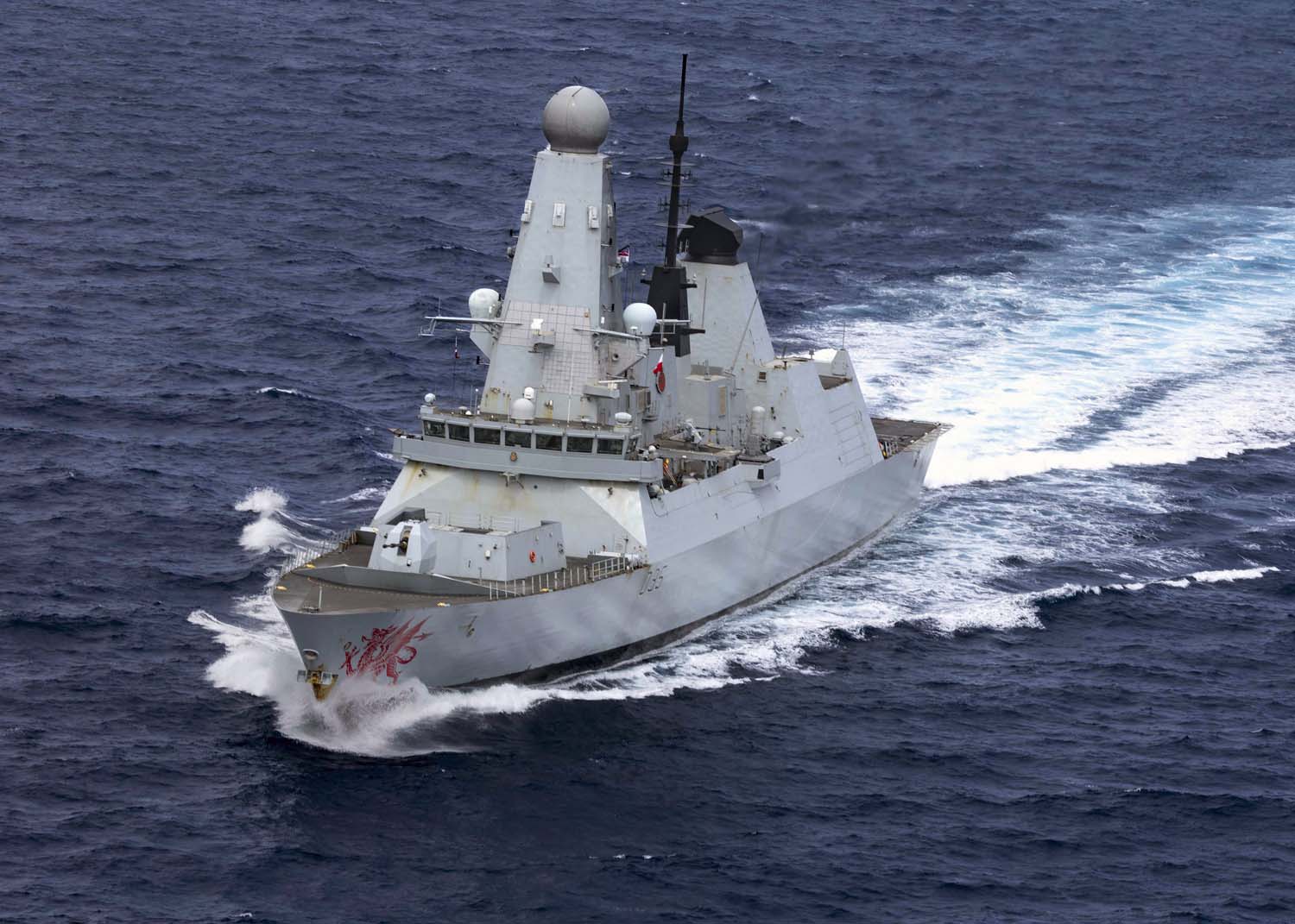 HMS Dragon in the Eastern Mediterranean