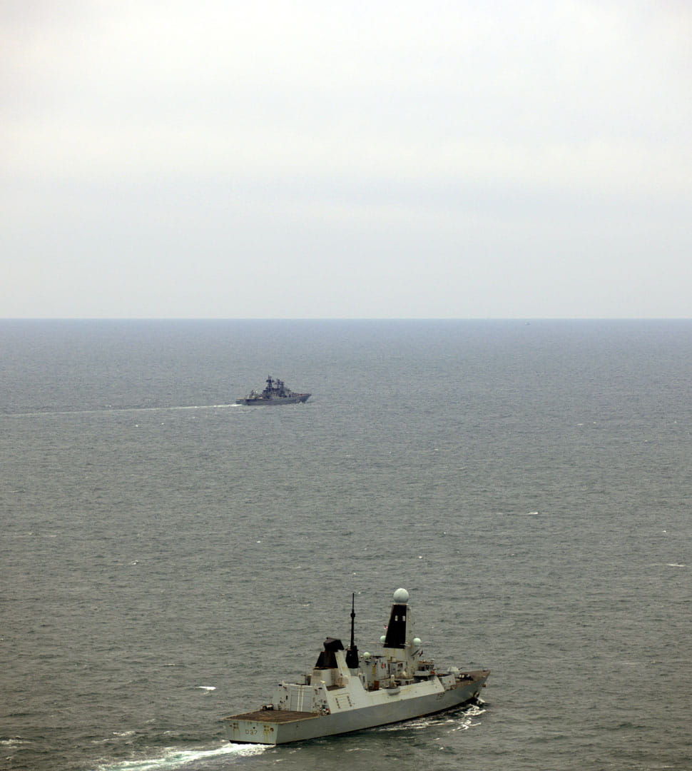 HMS Duncan maintains close watch on the Admiral Kulakov HMS Duncan maintains close watch on the Admiral Kulakov