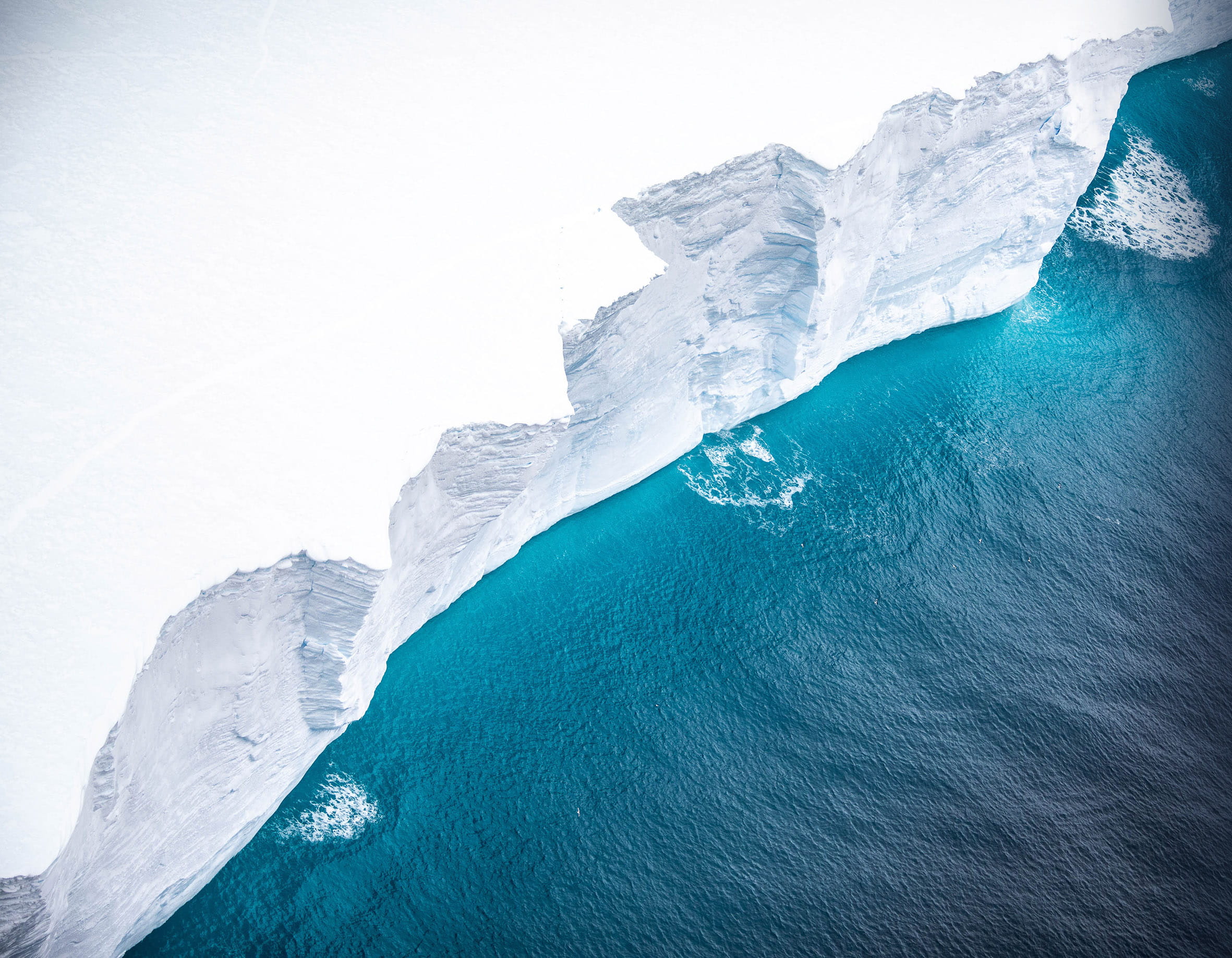 Section of iceberg A68a as seen from above Section of iceberg A68a as seen from above