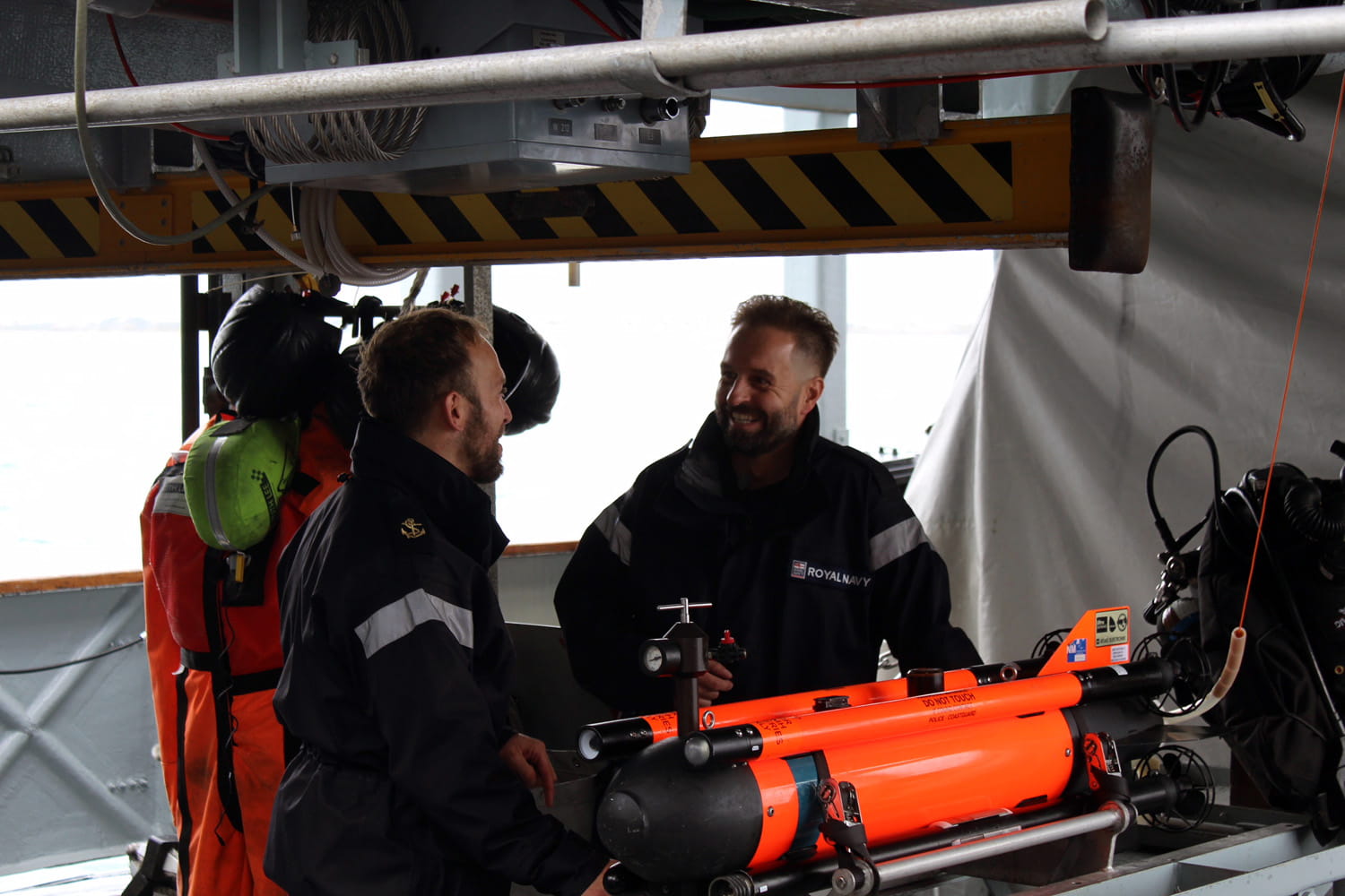 Alfie Boe learning all about Seafox