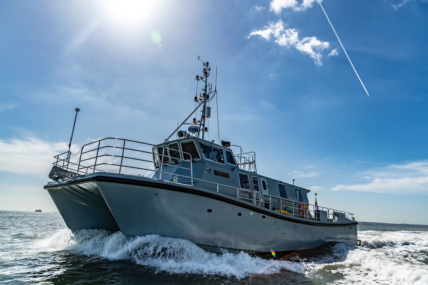 HMS Magpie conducts survey operations in the UK's coastal waters
