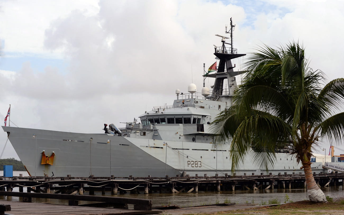 First Royal Navy ship into Guyana in 20 years as HMS Mersey pays historic visit
