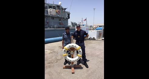 HMS Middleton entertains Bahraini junior officer