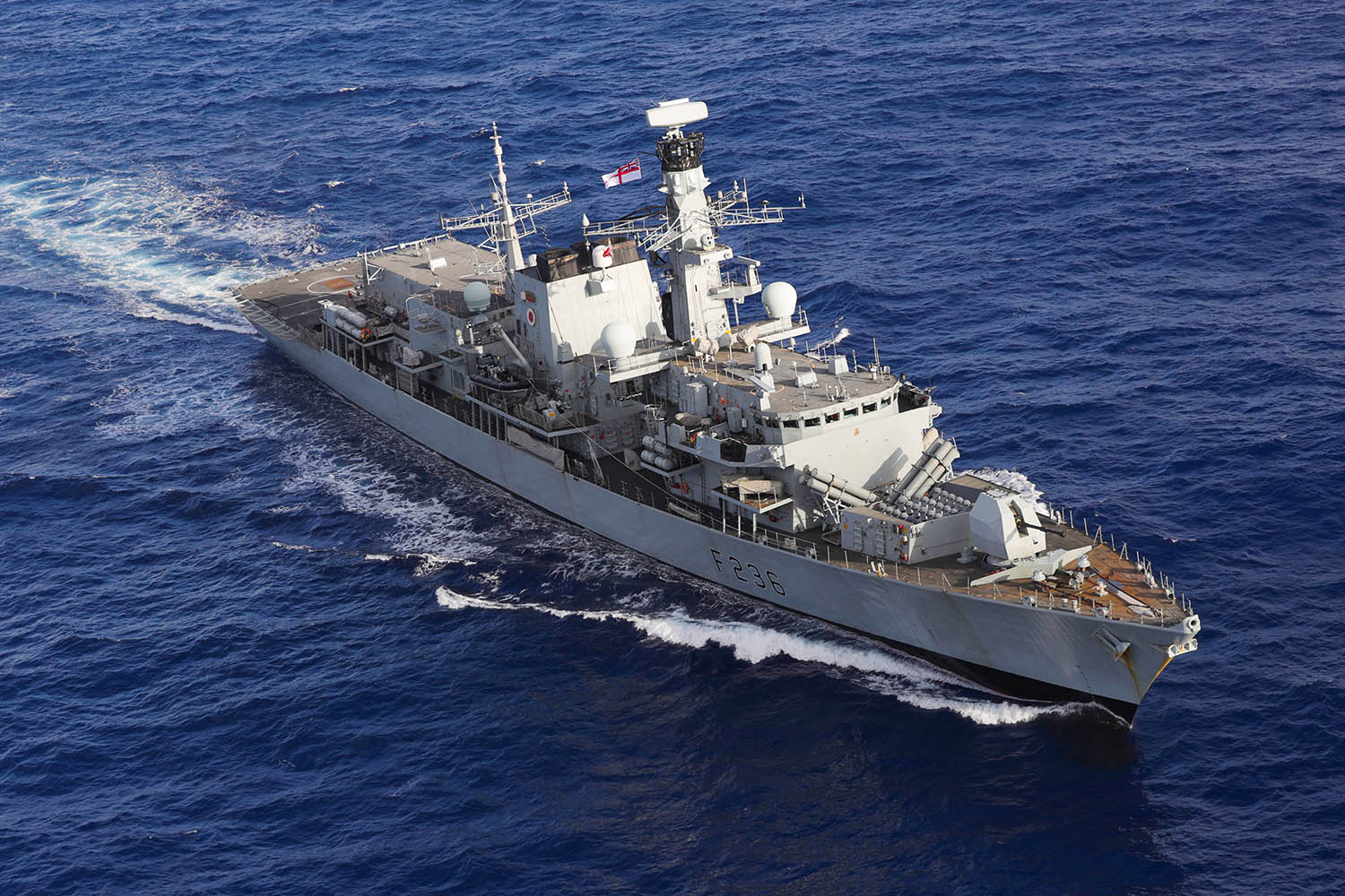 HMS Montrose at sea