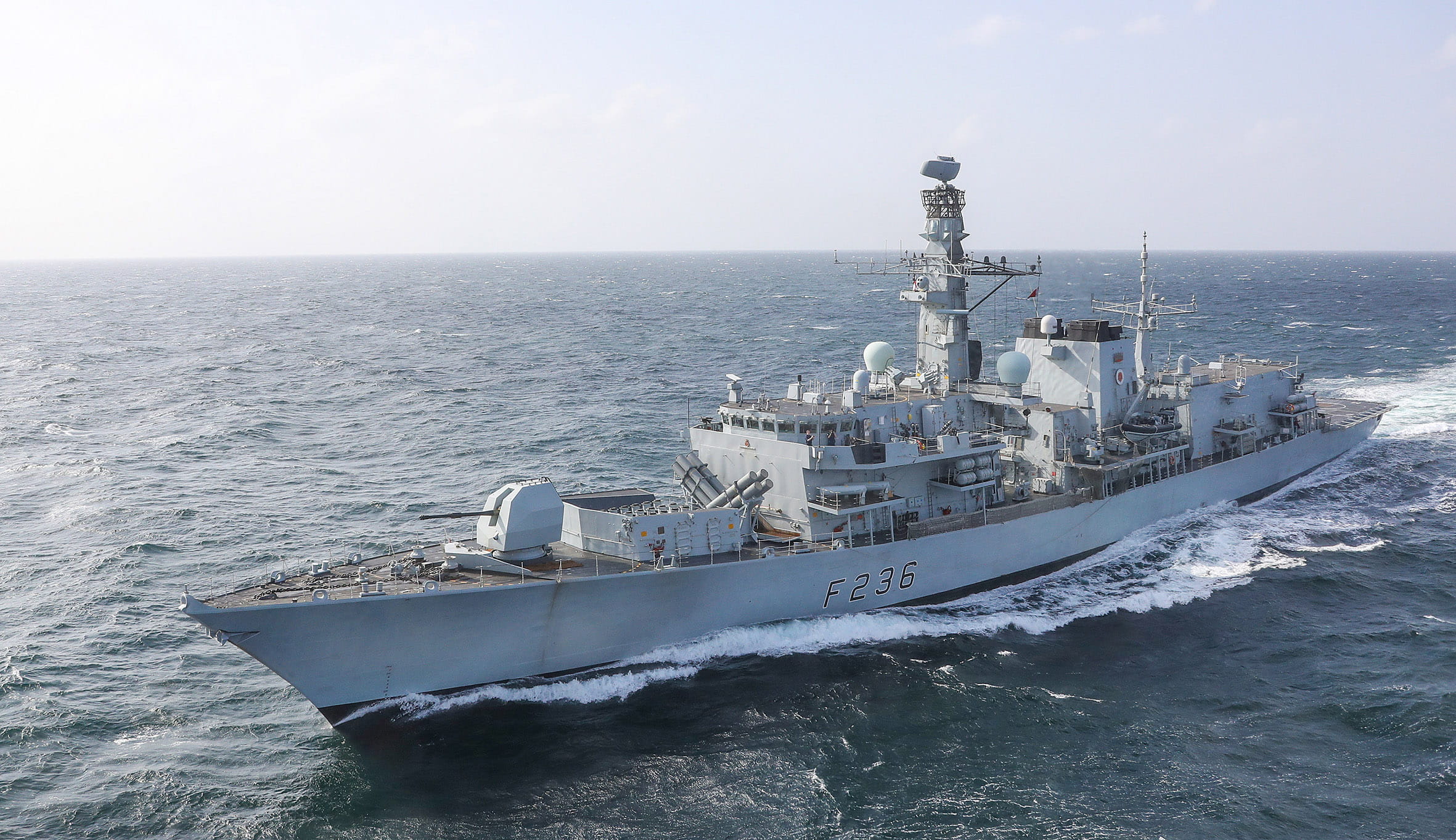 HMS Montrose at sea in the Gulf