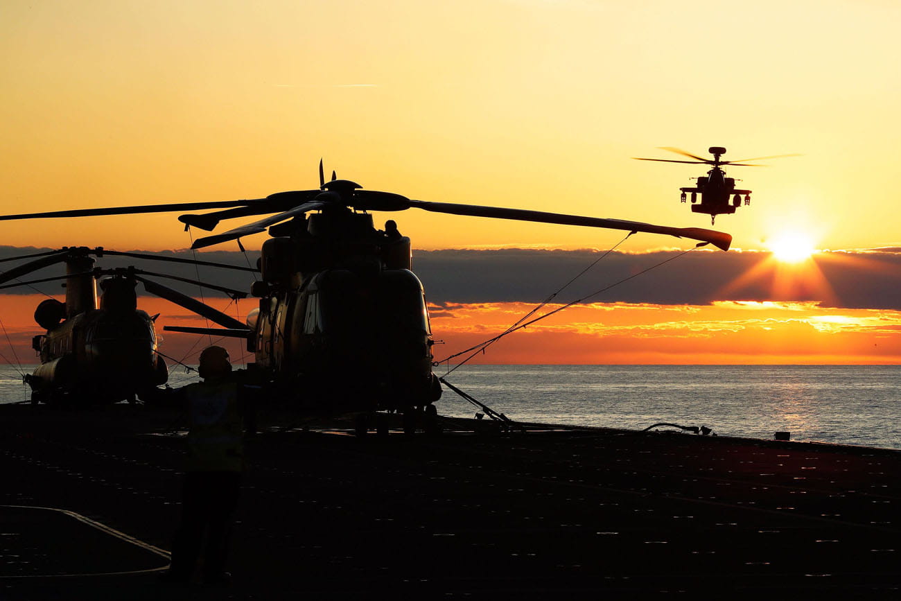 Royal Navy lands NATO exercise aircraft 