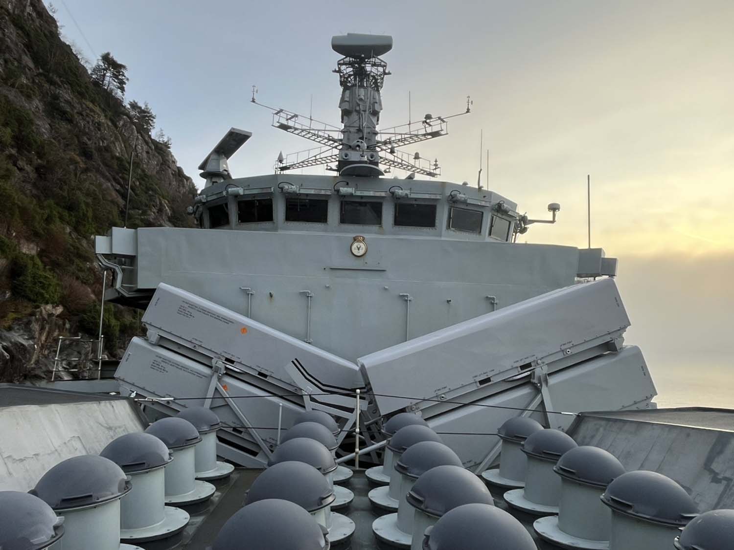 Naval Strike Missile fitted onto HMS Portland