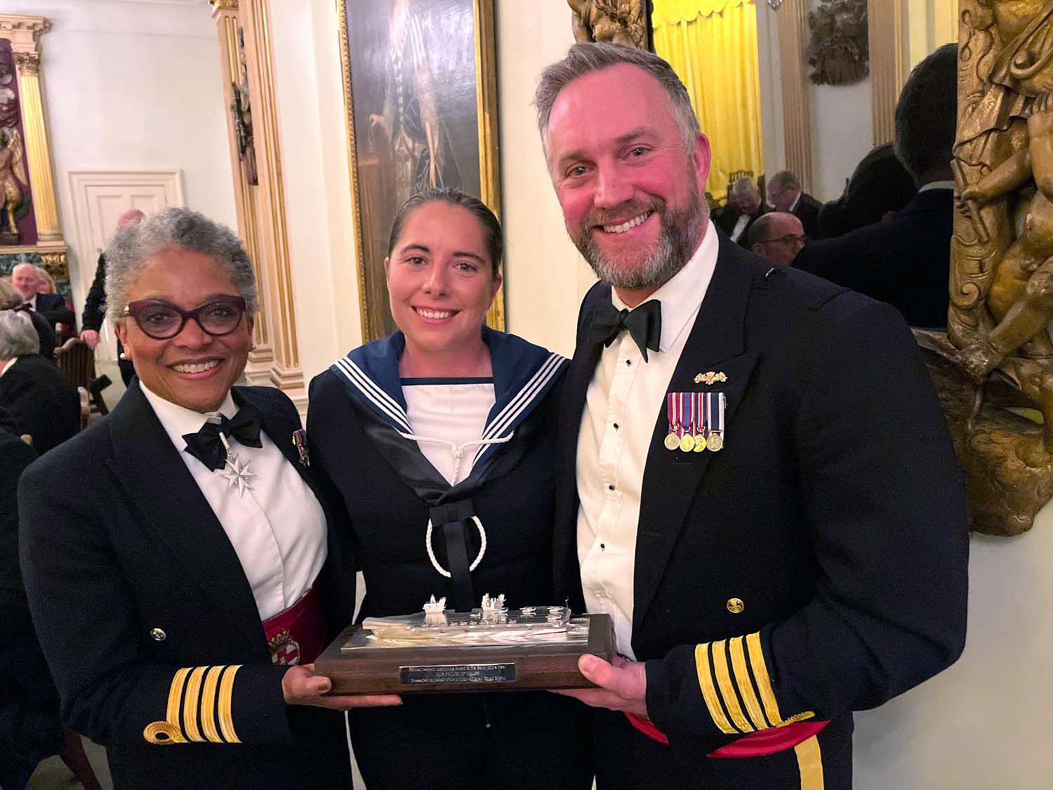Lord Lt of Bristol Capt Peaches Golding with LMA Sara Young and  Capt Will Blackett