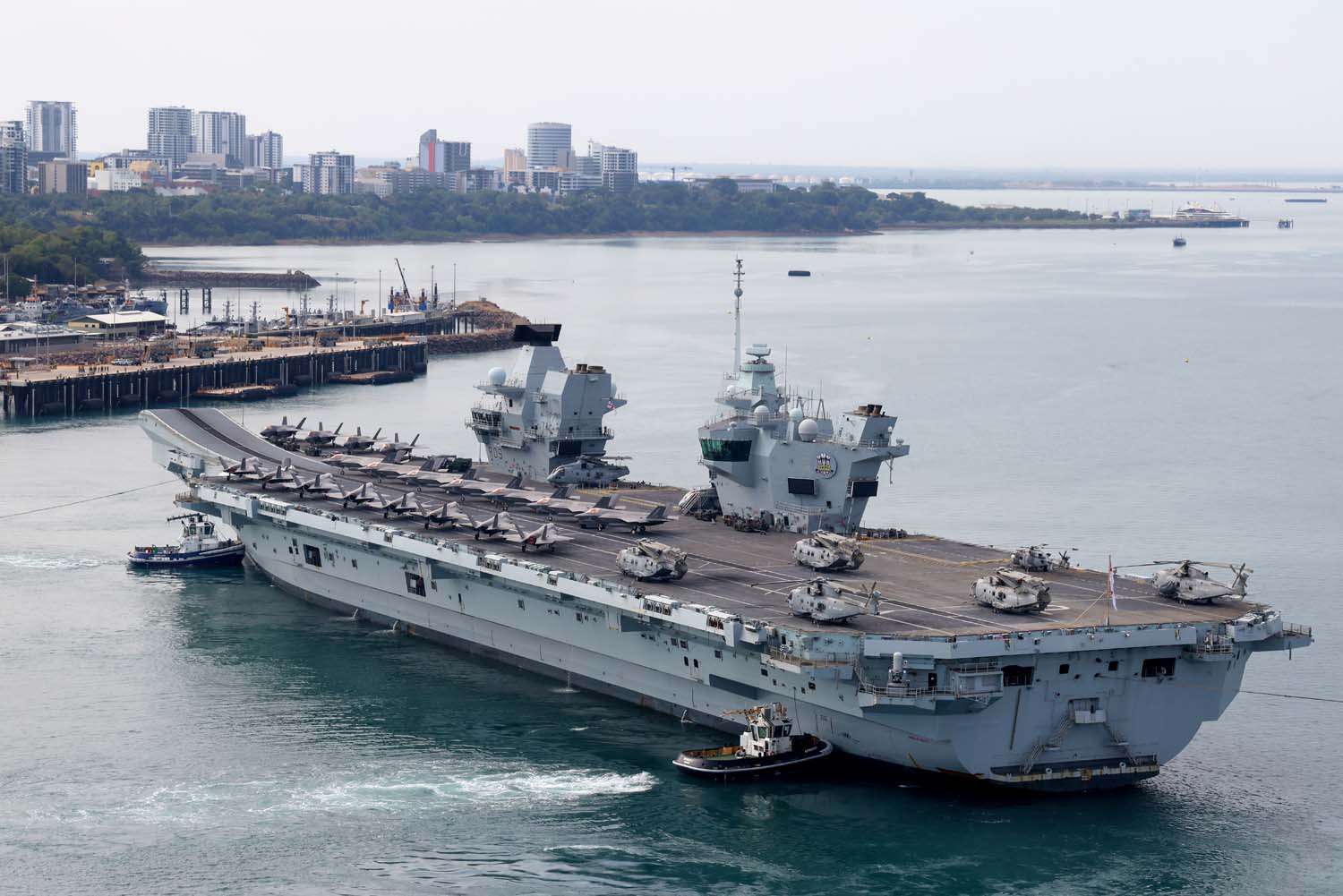 UK flagship HMS Prince of Wales completes time Down Under