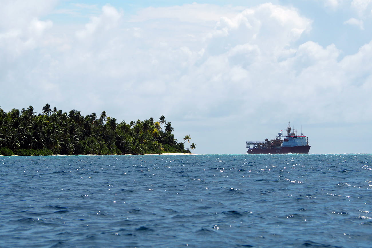 HMS Protector swaps ice for paradise on Indian Ocean mission