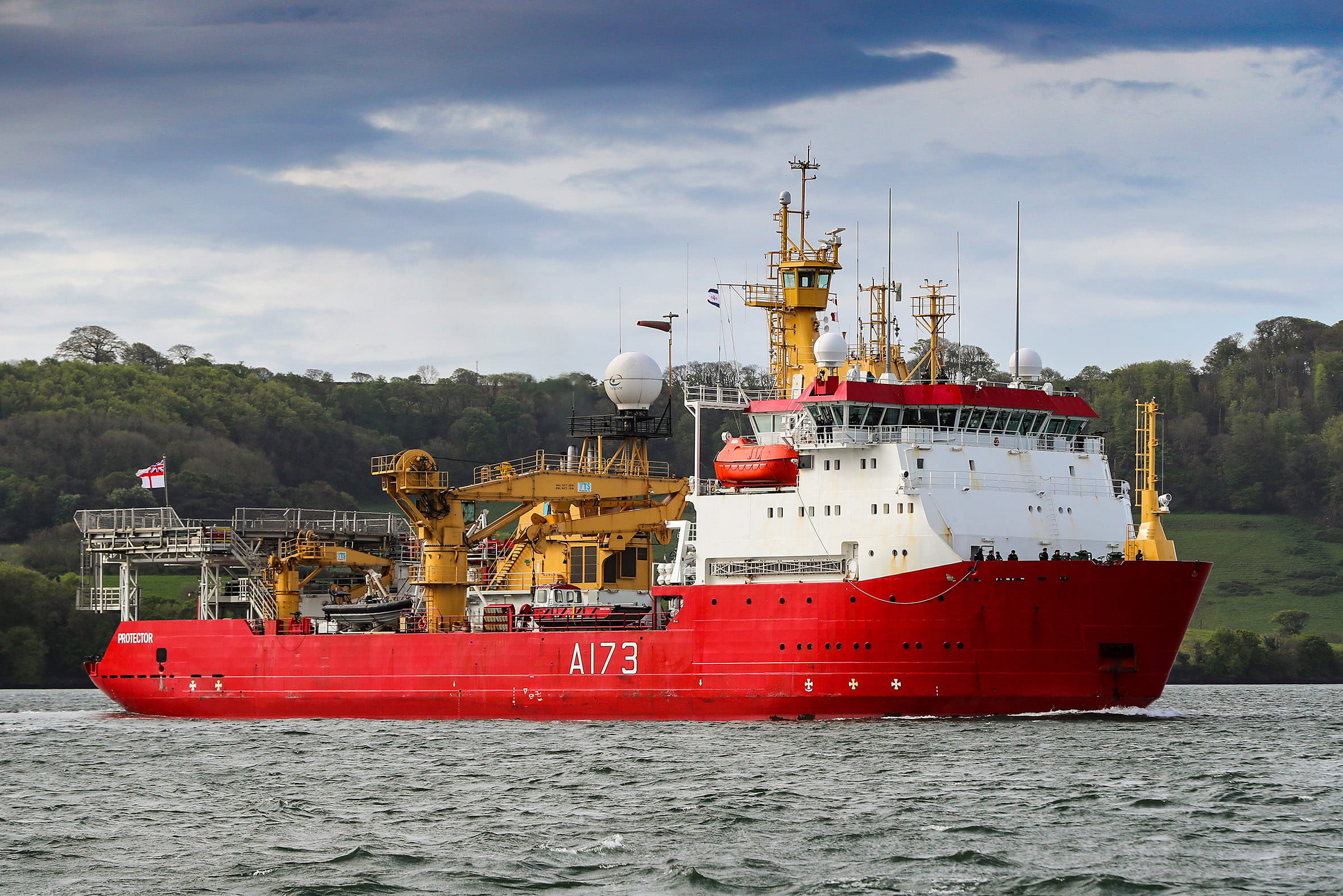 Protector pictured entered Plymouth Sound Protector pictured entered Plymouth Sound