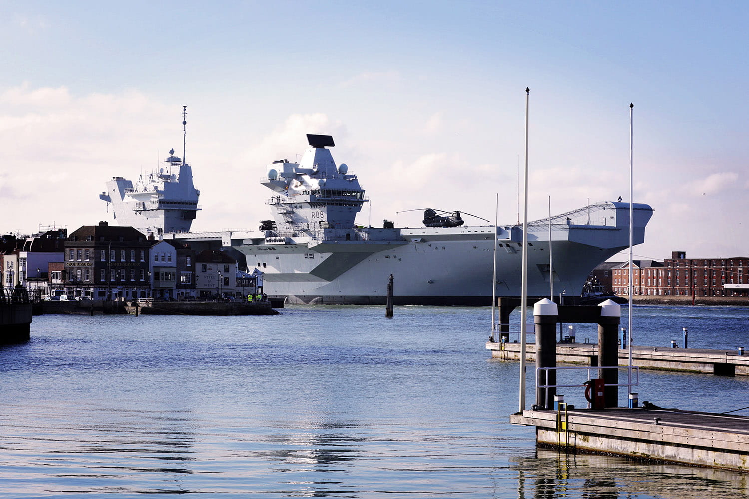 HMS Queen Elizabeth arrives home