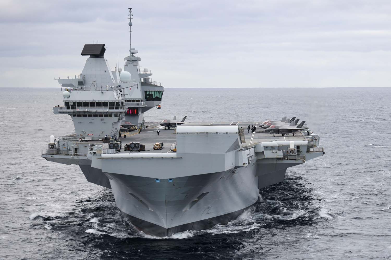 Stock images of HMS Queen Elizabeth at sea