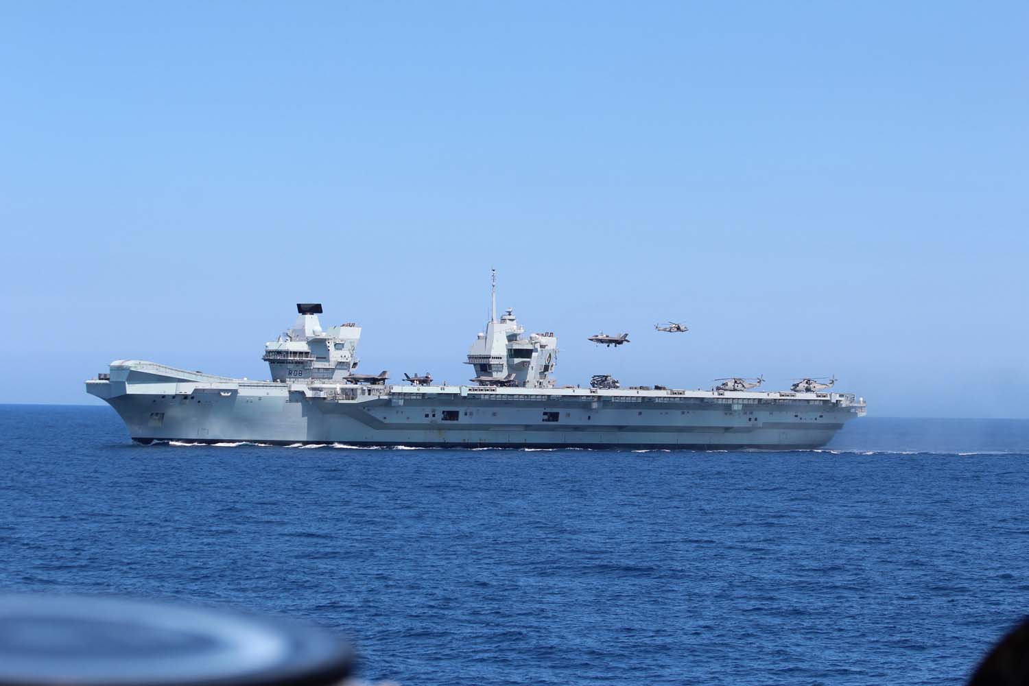 F-35s embarked on HMS Queen Elizabeth have taken part in an exercise with F-35s from three other nations. 