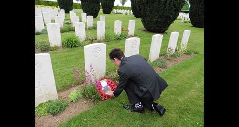 HMS Quorn visits WW2 war graves