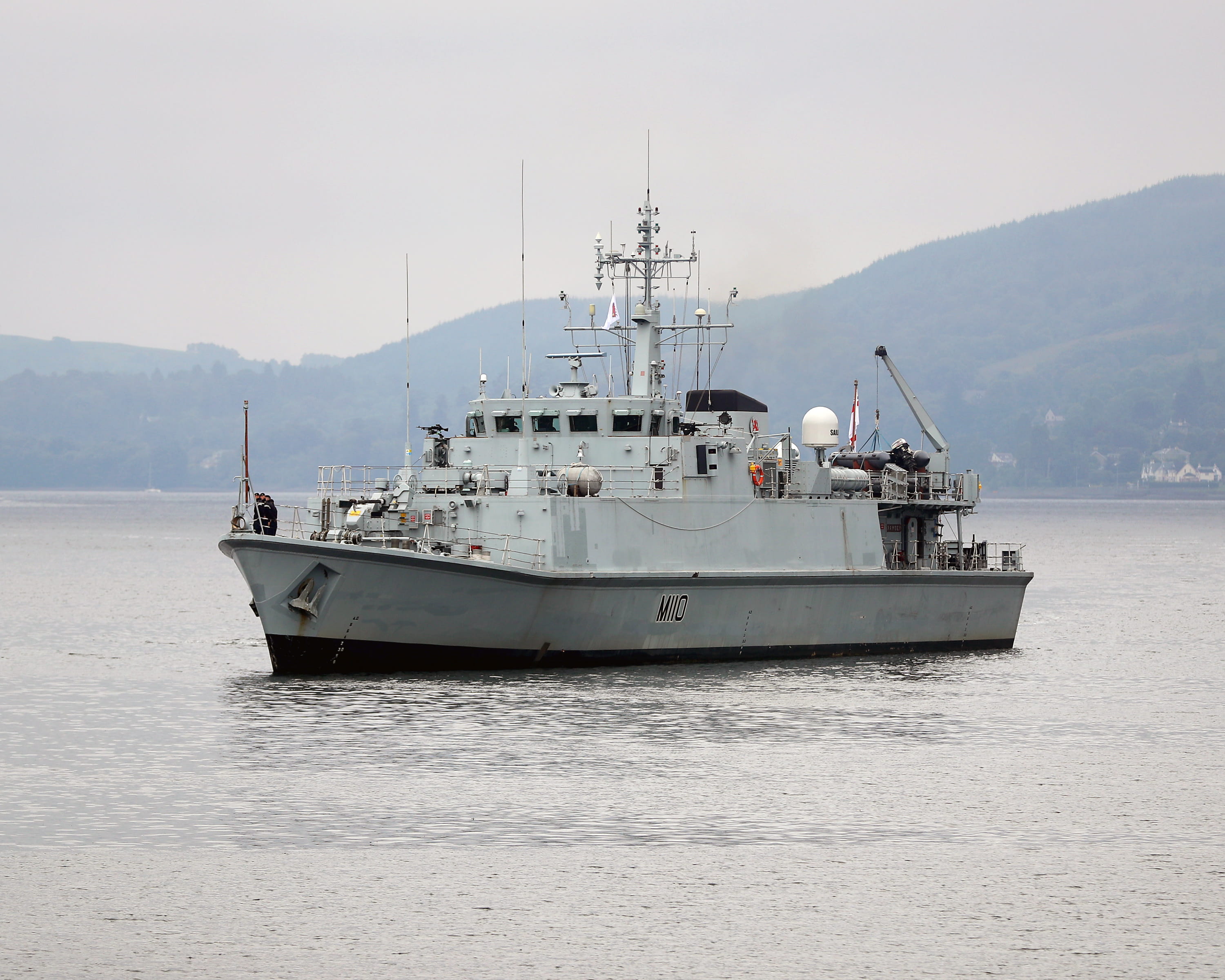 HMS Ramsey returns to the Gareloch after participating in Exercise Baltops