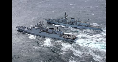 HMS Richmond joins Indian frigate