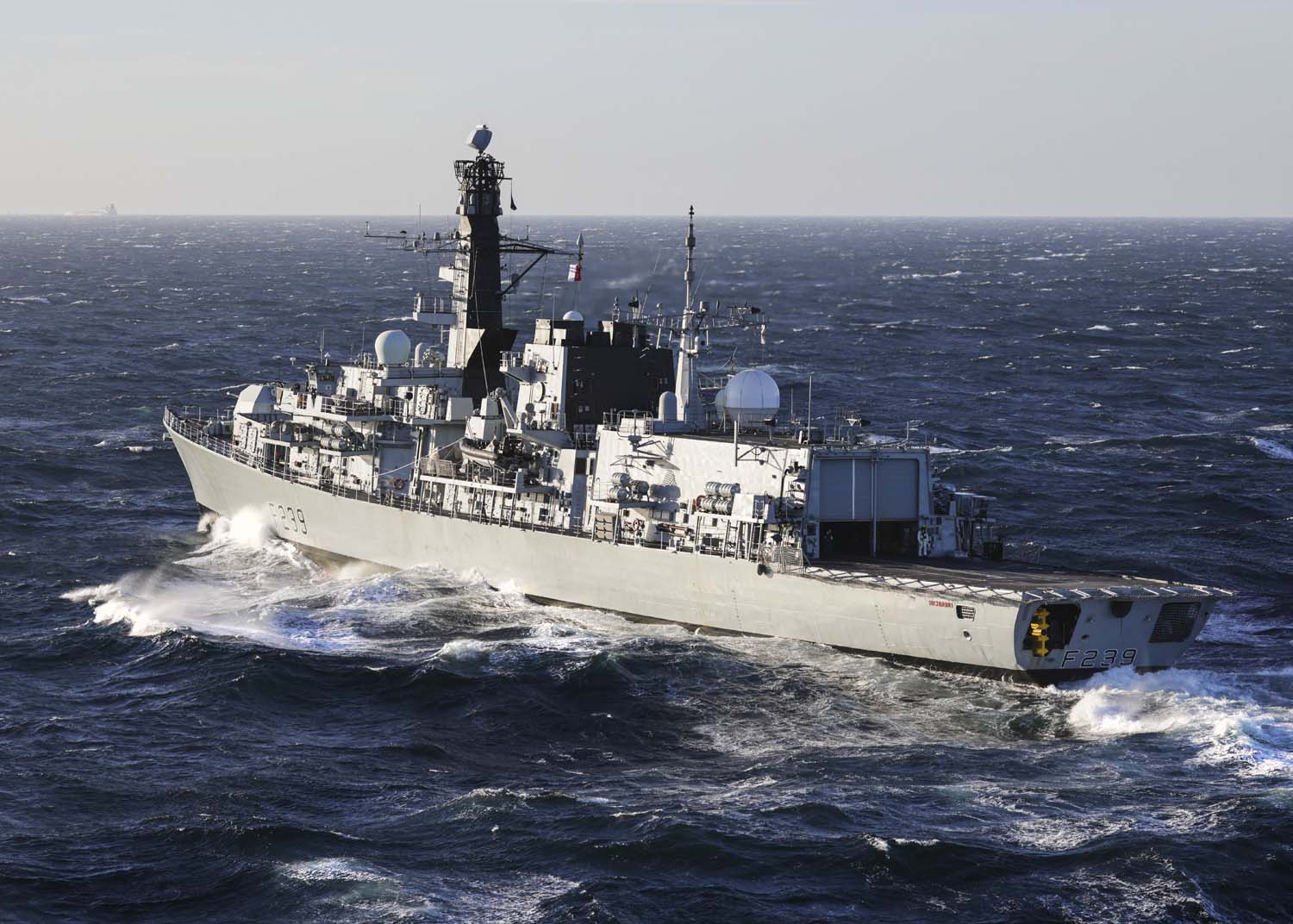 HMS Richmond on the Carrier Strike Group deployment. Picture: LPhot Ben Corbett