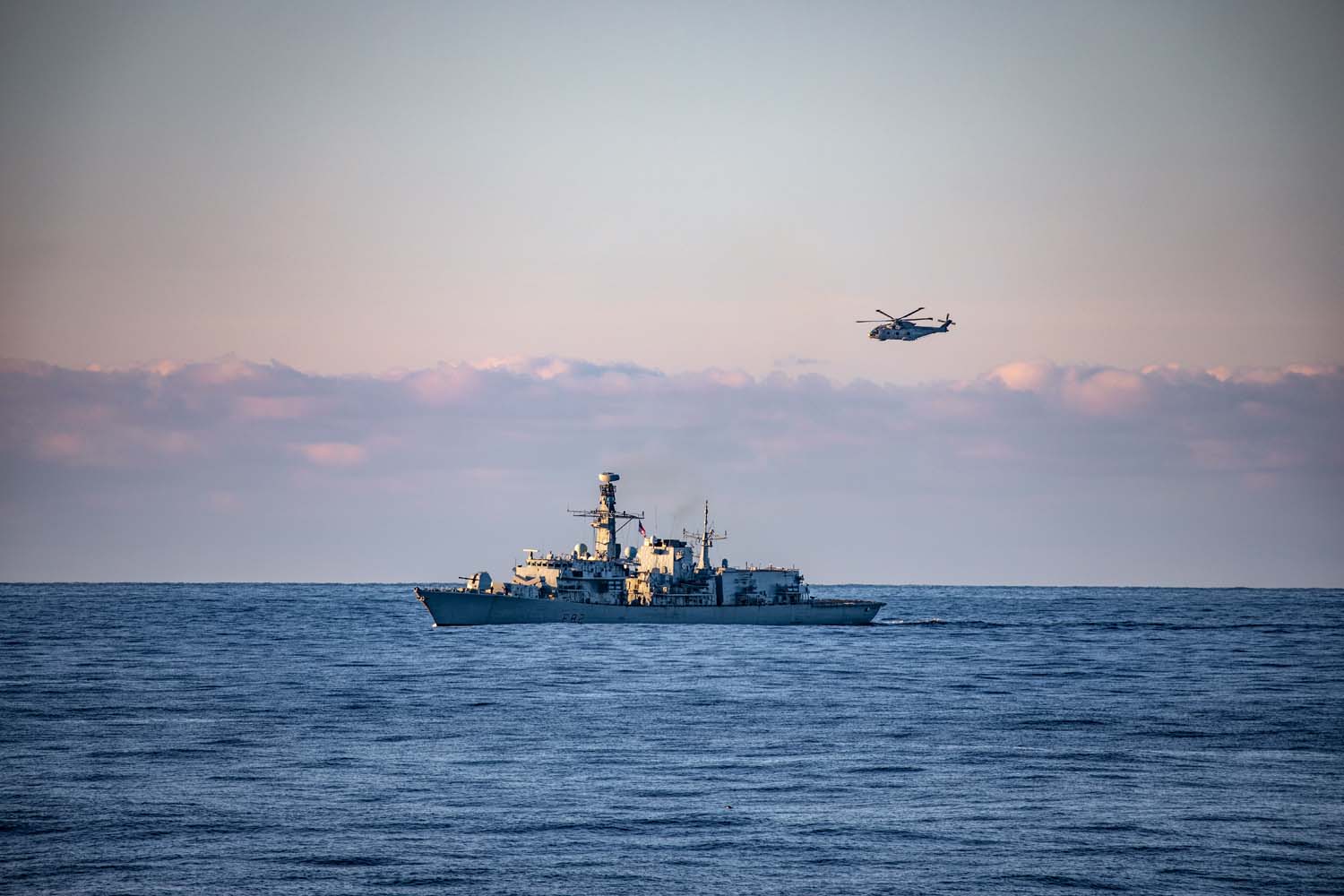 HMS Somerset and Mohawk Flight operating in Norway during Exercise Arctic Doplhin
