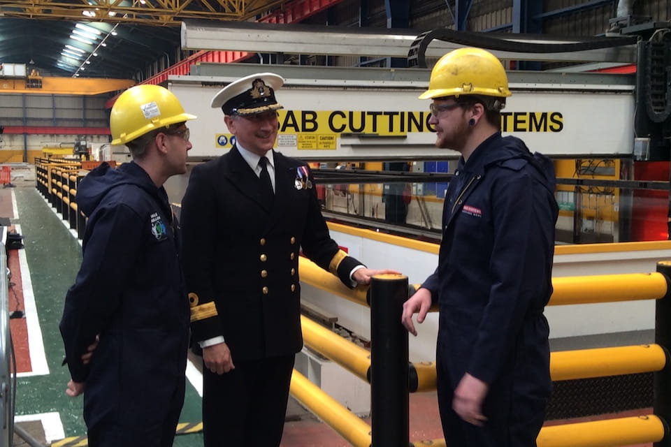 Scottish shipyards begin building Royal Navy's latest patrol ship