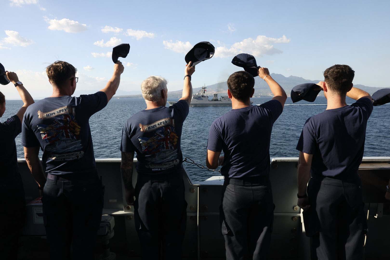 HMS Spey leaves Manila, Capital of the Philippines