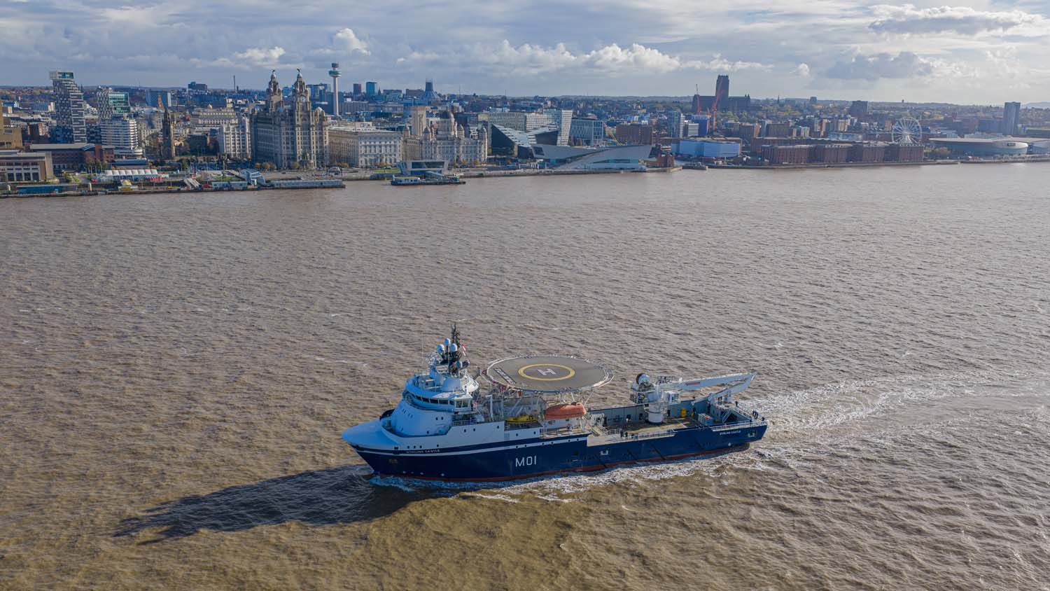 HMS Stirling Castle sails from Birkenhead